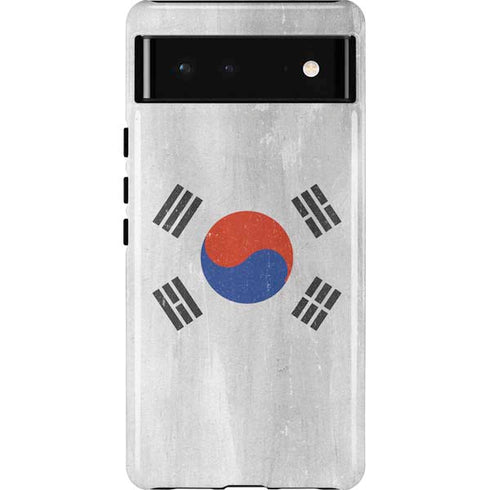 South Korean Flag Distressed Google Pixel 6 Case